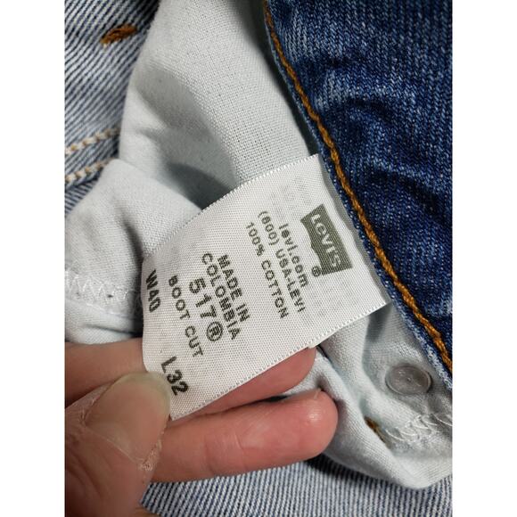 Levis 517 Jeans Size 40x32 Mens Blue Pants Stretch Denim Mid Rise Bootcut - Picture 4 of 14